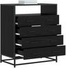 vidaXL Schubladenschrank 4-Schublade Schwarz Eichen-Optik 8010314 Bild 2