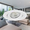 LED Deckenspot Einbauspot 5W schwenkbar IP20 3000K Warmweiß Ø90mm Bild 2