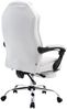 Bürostuhl MEDHA - 114x67x64, Weiß Kunstleder Metall in Chromoptik Gestell ergonomische Bürostühle Homeoffice Stuhl mit Rollen Bild 4