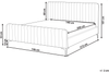 Bett mit Lattenrost LUNAN 140 x 200 cm Samtstoff Helles Beige Bild 2