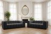 Sofa Designersofa SOLVIE 3-Sitzer in Stoff Moly Anthrazit Bild 3