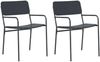 vidaXL Gartenstühle 2 pcs Anthrazit 51 x 55 x 81 cm Stahl 42025097 Bild 2