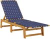 vidaXL Sonnenliege mit Tisch Dunkelblau Massivholz Akazie und Stoff 3214215 Bild 3