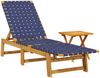 vidaXL Sonnenliege mit Tisch Dunkelblau Massivholz Akazie und Stoff 3214215 Bild 2