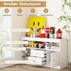 COSTWAY Spielzeugtruhe, Spielzeugschrank Kinder, Holz, 106 x 30 x 62 cm, Weiß Bild 2