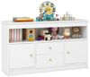 COSTWAY Spielzeugtruhe, Spielzeugschrank Kinder, Holz, 106 x 30 x 62 cm, Weiß Bild 4