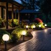6er Set LED Solar Steckleuchten, Kugel Design, H 39 cm Bild 4
