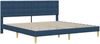 vidaXL Bettgestell mit Matratze mit Kopfteil Blau 200 x 200 cm Stoff 3415132 Bild 4