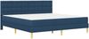 vidaXL Bettgestell mit Matratze mit Kopfteil Blau 200 x 200 cm Stoff 3415132 Bild 3