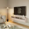Selsey 'Framme' hängendes TV-Board mit drei Klappen und offenen Ablagen, Kaschmirgrau, 150 cm Bild 3