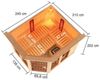 Karibu Sauna Ava mit Dachkranz + 9kW BIO-Kombiofen mit ext. Steuerung Easy Bild 3