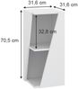 Midischrank Benno Weiß 31.6 x 70.5 cm mit offenen Ablagen Vicco Bild 3