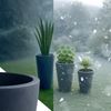 CLP 3er Set Pflanzkübel rund wetterbeständig in Steinoptik mit Ablauf,anthrazit Bild 5