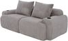2-Sitzer-Sofa aus Cord 200x99x80 cm mit Cupholder & Seitentasche, hellgrau Bild 5