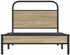 vidaXL Bettgestell ohne Matratze 100x190 cm Räuchereiche Holzwerkstoff 4100350 Bild 5