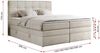 Boxspringbett, Polsterbett, Bett, Schlafzimmer - ERNI-KING - 180x200cm - Beige Velours - H4 Bild 5