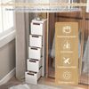 KOMFOTTEU Sideboard, Nischenschrank schmal, Badschrank mit Schubladen & Rollen Bild 3