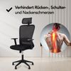 Brixy Ergonomischer Bürostuhl - Bürostühle Für Erwachsene - Voll verstellbar - Office Office Chair - Schwarz Bild 3