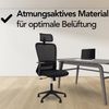 Brixy Ergonomischer Bürostuhl - Bürostühle Für Erwachsene - Voll verstellbar - Office Office Chair - Schwarz Bild 4