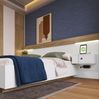Bett 180x200 cm mit LED-Nachtschränken und USB/Typ-C in Sonoma-Eiche/Weiß – Schwebendes Design & Komforthöhe Bild 5