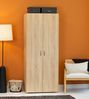 Dmora Kleiderschrank 2 Türen Malvito, Schlafzimmermöbel, Schrank, Garderobe, 74x52 h179 cm, Eiche Bild 2