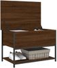 vidaXL Sitzbank mit Stauraum Braun Eiche 70x42,5x47 cm Holzwerkstoff 839022 Bild 5