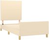 vidaXL Polsterbett mit hohem Kopfteil Stoff Creme 80x200 cm Bild 4