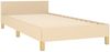 vidaXL Polsterbett mit hohem Kopfteil Stoff Creme 80x200 cm Bild 5