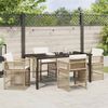vidaXL Garten Essgruppe 5 pcs Beige Poly-Rattan 3380787 Bild 4