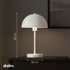 skølm 'Aeriala' LED-Tischlampe kabellos, mit USB-C aufladbar, inkl. 3 Helligkeitsstufen, weiß, warmweißes Licht (Energieklasse G) Bild 5