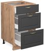 Küchenunterschrank Fame-Line Anthrazit-Gold 50 cm , AP Marmor Vicco Bild 4