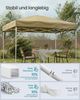 SONGMICS Faltzelt 3 x 3 m, stabil, tragbar, Pavillon für Garten, Hof, Markt, Sonnenschutz, beige Bild 3