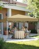 SONGMICS Faltzelt 3 x 3 m, stabil, tragbar, Pavillon für Garten, Hof, Markt, Sonnenschutz, beige Bild 2