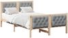 vidaXL Bettrahmen Hellgrau 135 x 190 cm Massives Kiefernholz 878409 Bild 3