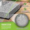 tillvex® Granit Sonnenschirmständer mit Rollen & Transportgriff Grau - 27 kg Eckig | Schirmständer Sonnenschirm mit Edelstahlrohr | Balkonschirmständer für Schirmstöcke 16-48 mm & 250 cm Schirmdurchmesser Bild 3