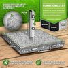 tillvex® Granit Sonnenschirmständer mit Rollen & Transportgriff Grau - 27 kg Eckig | Schirmständer Sonnenschirm mit Edelstahlrohr | Balkonschirmständer für Schirmstöcke 16-48 mm & 250 cm Schirmdurchmesser Bild 2