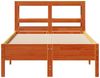vidaXL Massivholzbett ohne Matratze Wachsbraun 120x200 cm Kiefernholz 3306152 Bild 4