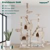 Happypet Kratzbaum SAM, Gesamthöhe bis 260 cm, Extra Breit, Deckenhoch mit viel Zubehör Bild 2