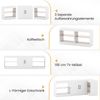 3 in 1 TV-Schrank für Fernseher bis zu 85 Zoll Lowboard mit LED Beleuchtung & Verstellbaren Glasregalen Weiß Bild 5