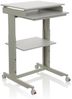 hjh OFFICE Schreibtisch WORKSTATION Melaminharzbeschichtete Spanplatte, Gestell pulverbeschichteter Stahl Grau Bild 3