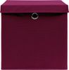 vidaXL Aufbewahrungsboxen mit Deckeln 4 Stk. 28x28x28 cm Dunkelrot 325200 Bild 4