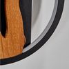 hofstein Wandleuchte dimmbare Wandlampe aus Metall/Holz in Schwarz/Natur, LED fest integriert, Leuchte mit Schirm(22cm), dimmbar ü. Lichtschalter, 1700 Lumen, 12 W Bild 4
