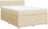 vidaXL Boxspringbett mit Matratze Creme 140x200 cm Stoff 3289798 Bild 3