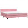 vidaXL Boxspringbett mit Matratze & LED Rosa 180x210 cm Samt 3316994 Bild 5