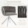 LVHOM Esszimmerstuhl 2er-Set, 180° drehbar mit runden Rückenlehne, Wohnzimmerstuhl aus Samt, bis 150 kg, für Homeoffice Bild 5
