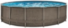 Summer Waves Active Frame Pool | Aufstellpool rund | inkl. Zubehör | Rattanoptik braun | Ø 457x107 cm