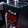 X Rocker Carbon-Tek Gaming Nachttisch mit LED-Beleuchtung & Wireless Charging Ladepad - grau/rot Bild 2