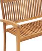 vidaXL Stapelbare Gartenbank mit Auflage 128,5 cm Massivholz Teak 3063280 Bild 4