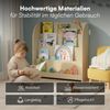 Bellabino 'Baru' Kinderbücherregal, Holz, natur unbehandelt, 88x30x80 cm, Montessori Kinderregal mit 4 Ablagefächern Bild 5