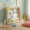 Bellabino 'Baru' Kinderbücherregal, Holz, natur unbehandelt, 88x30x80 cm, Montessori Kinderregal mit 4 Ablagefächern Bild 2